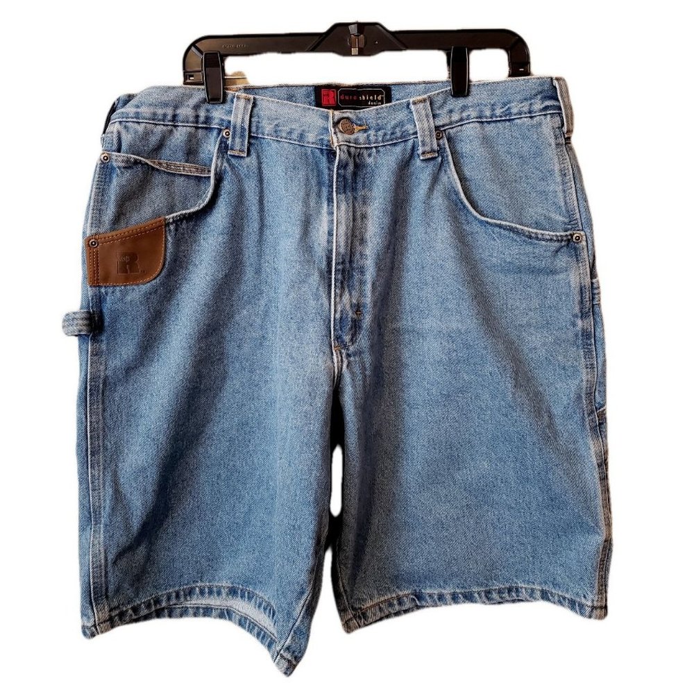Wrangler Riggs Dura-Shield Men’s Blue Denim Carpenter Shorts Size 38